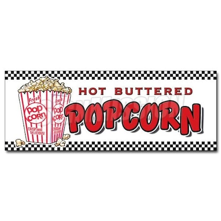 Signmission 12in POPCORN DECAL sticker stand concession pop corn popped kettle hot buttered, D-12 Popcorn D-12 Popcorn